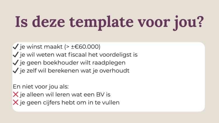 eenmanszaak of bv is deze template iets voor jou